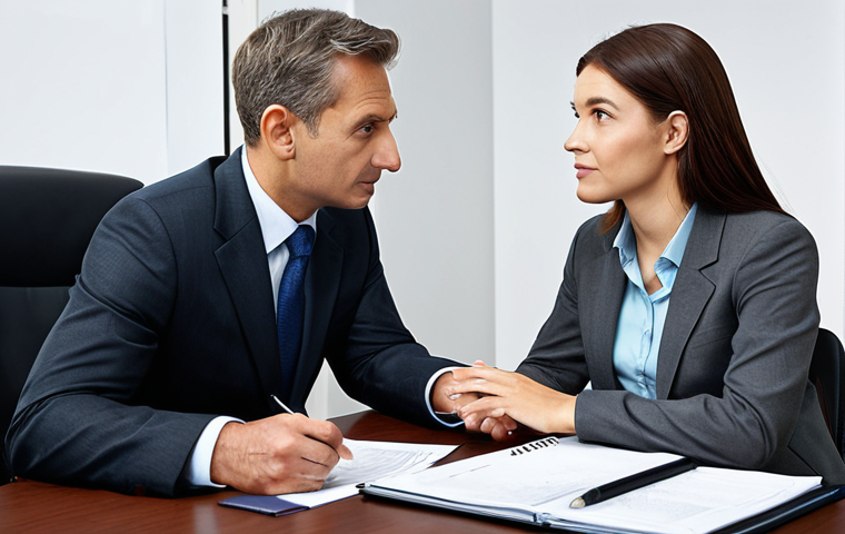 공인중개사 부동산 자문 사례 및 리뷰 - Risk Assessment**

"A financial advisor in a modest office setting, discussing investment options wi...